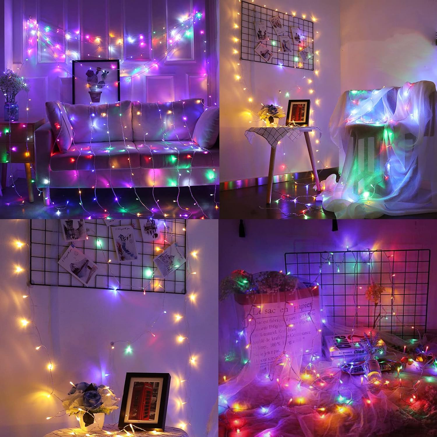 Thumbnail 5 de VTECHOLOGY QL300IE Multicolour Christmas String Lights, 200 LEDs, 66 ft