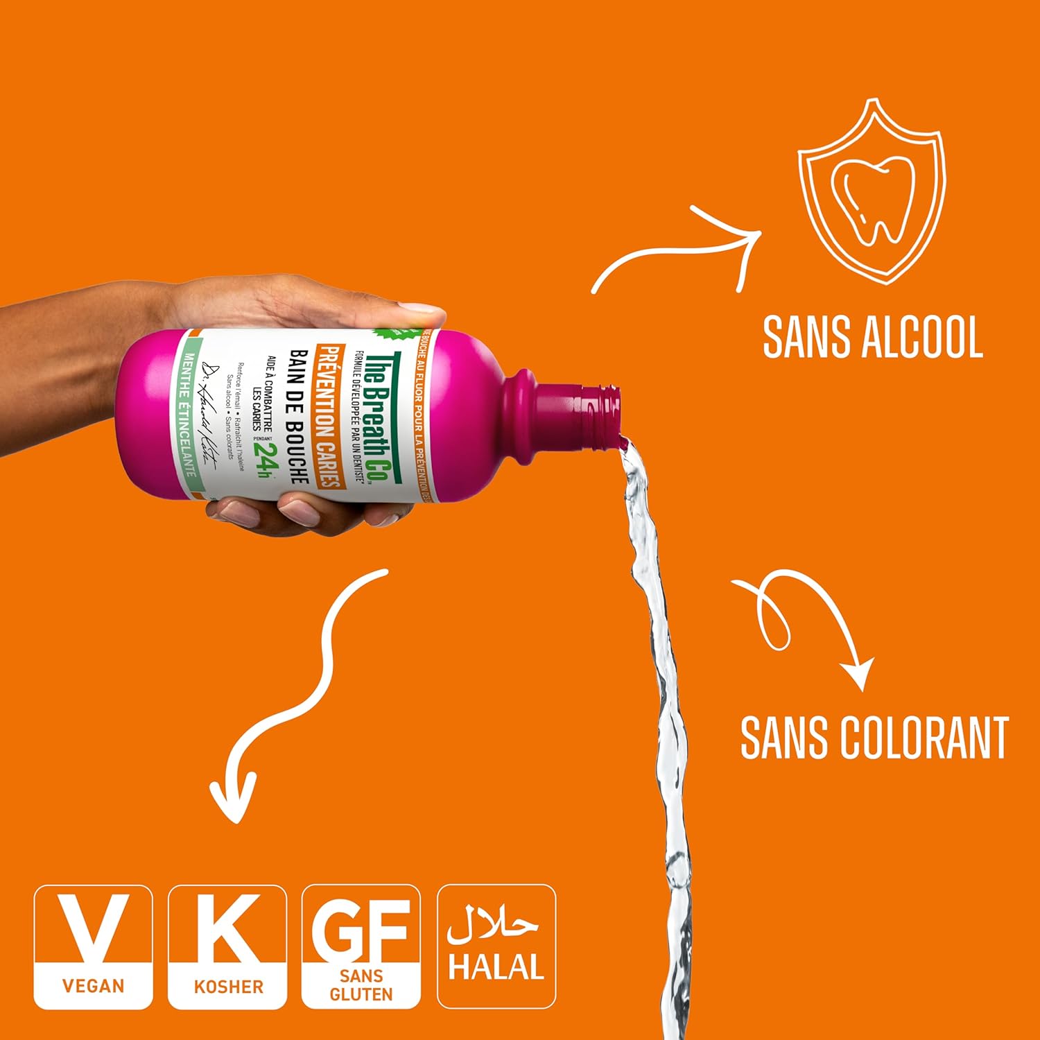 Thumbnail 1 de The Breath Co. Bain de Bouche Menthe 500ml