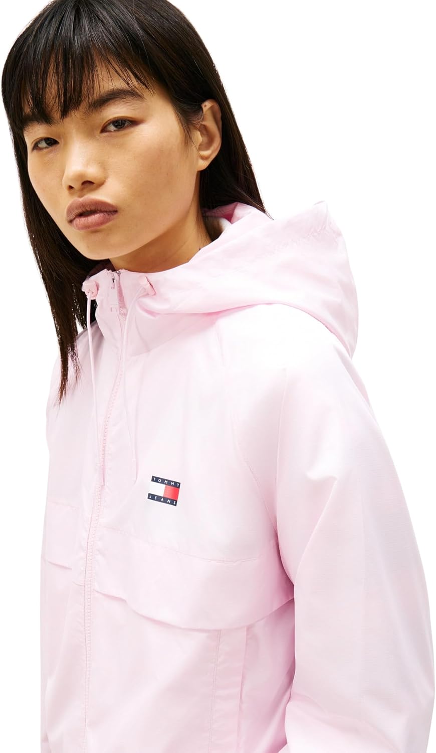 Detalle de Tommy Jeans Donna Giacca a vento Essential con cappuccio