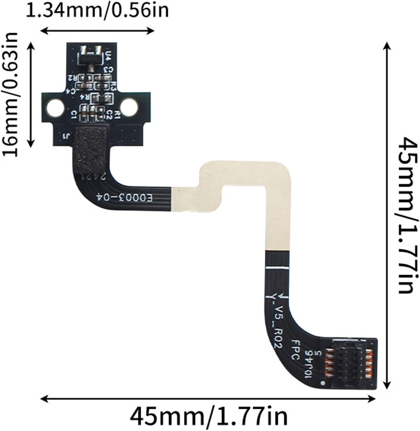 Detalle de Hyuduo Hall-sensorbräda för filament till P1P/P1S med FPC-kabel