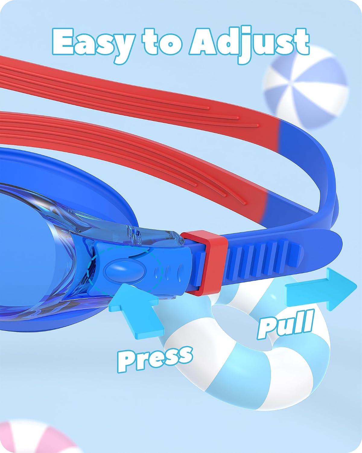 Detalle de Findway Kids Swimming Goggles: Leakproof, Anti‑Fog Swim Goggles for 3–14 Years