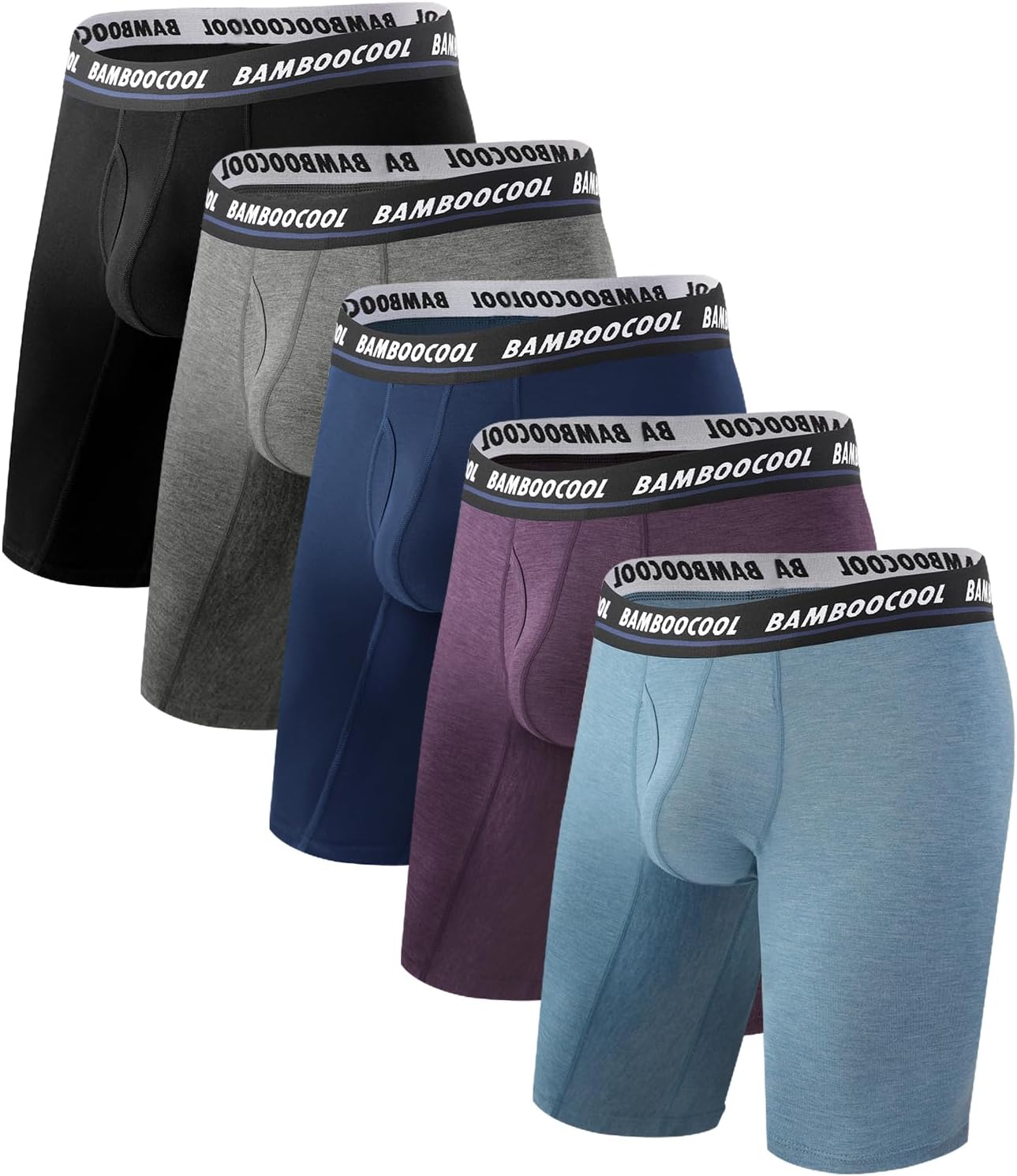 Detalle de BAMBOO COOL Men's Long-Leg Boxer Briefs, Bamboo Viscose Stretch, Multipack