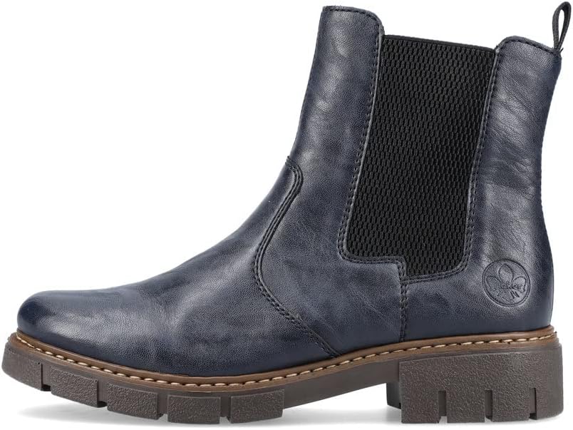 Detalle 2 de Rieker Z3561 Women's Chelsea Boots, Dark Blue with Warm Lining