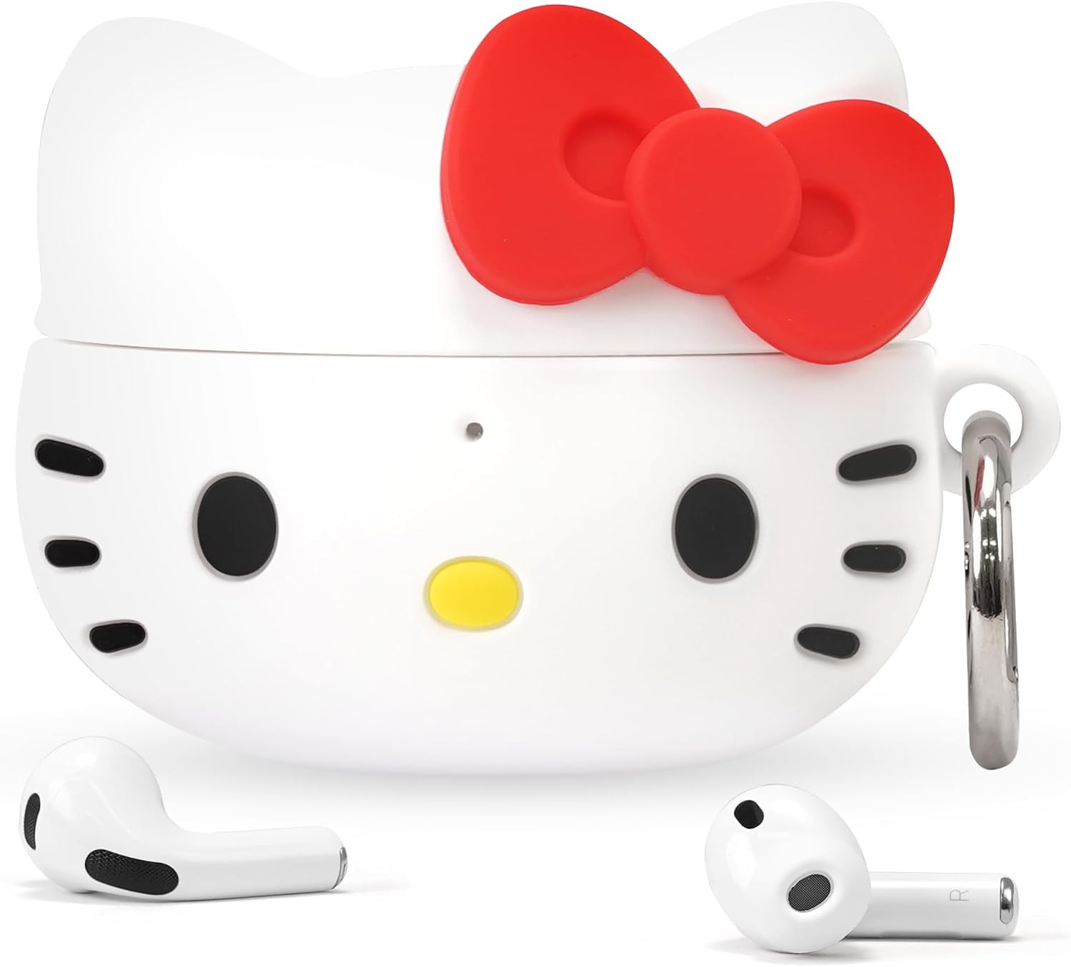 Detalle 2 de iFace Hello Kitty and Friends AirPods Pro 3用シリコンケース カラビナ付き・ワイヤレス充電対応