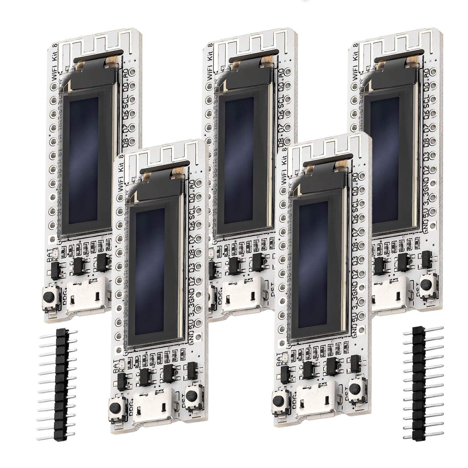 Thumbnail 6 de AZDelivery NodeMCU ESP8266-12F Heltec avec écran OLED et CP2102 pour projets WiFi (compatible Arduino)