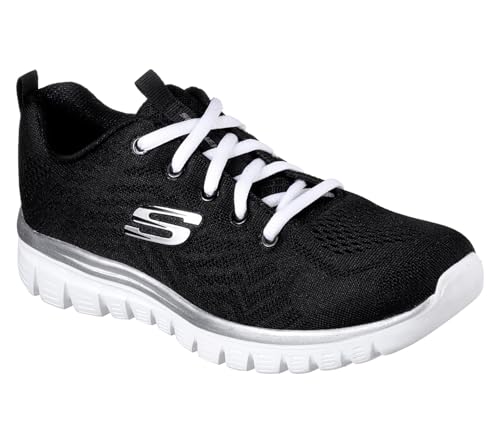 Thumbnail 1 de Skechers Women's 12615W Graceful Get Connected Sneaker – Black/White Trim (UK 6)