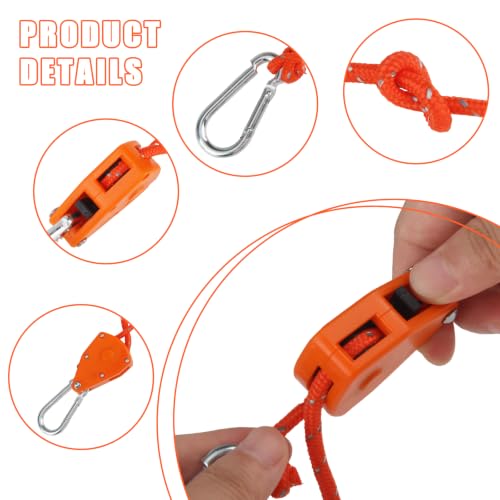 Thumbnail 2 de LEIMEND Abspannseile mit Seilspanner Set 6Stk Zeltschnur 6Stk Zeltheringe – robustes Camping- und Outdoor-System