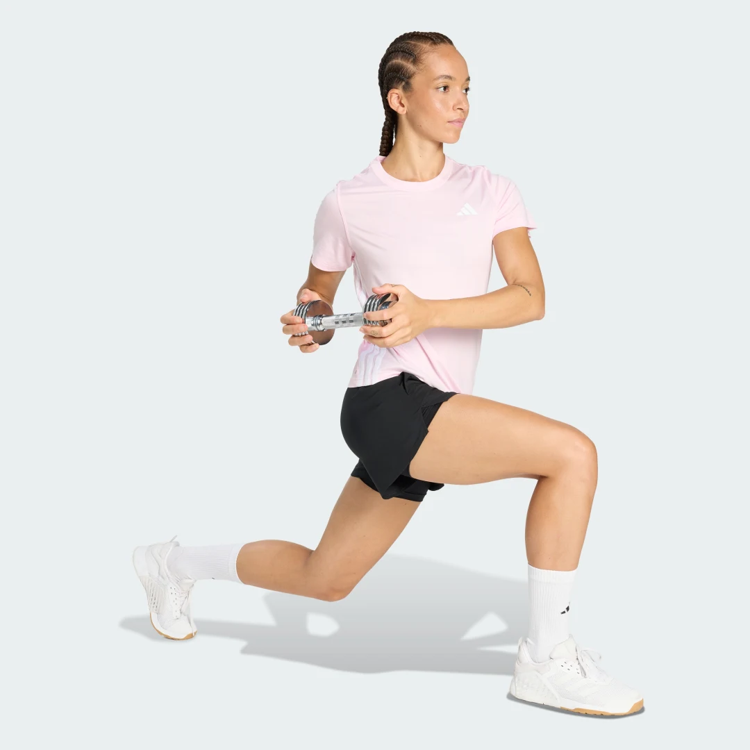 Detalle de Adidas Train Essentials Workout 3 bandas rosa