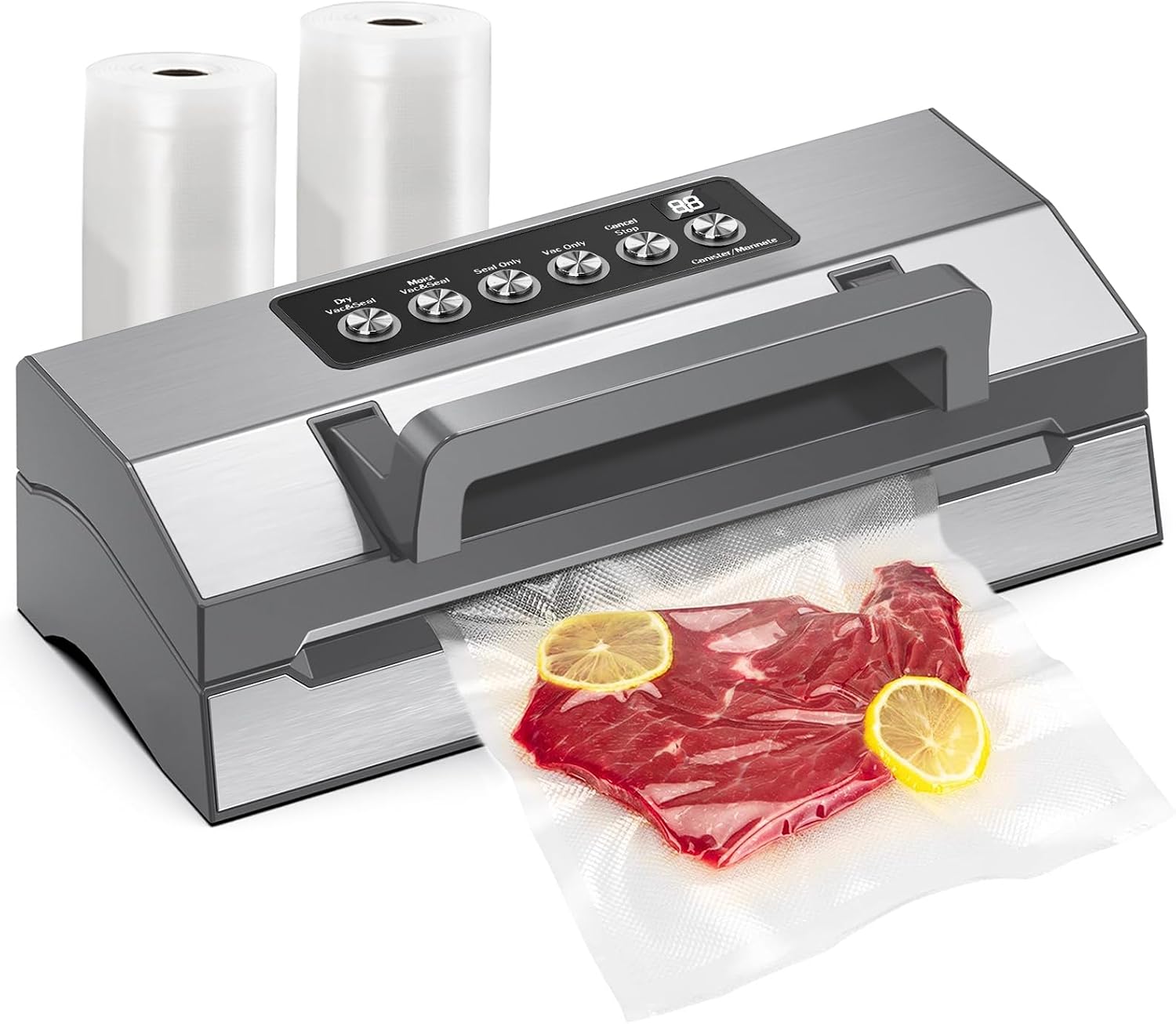 Detalle de POWOT Precision Food Vacuum Sealer Machine with Double Heat Seal