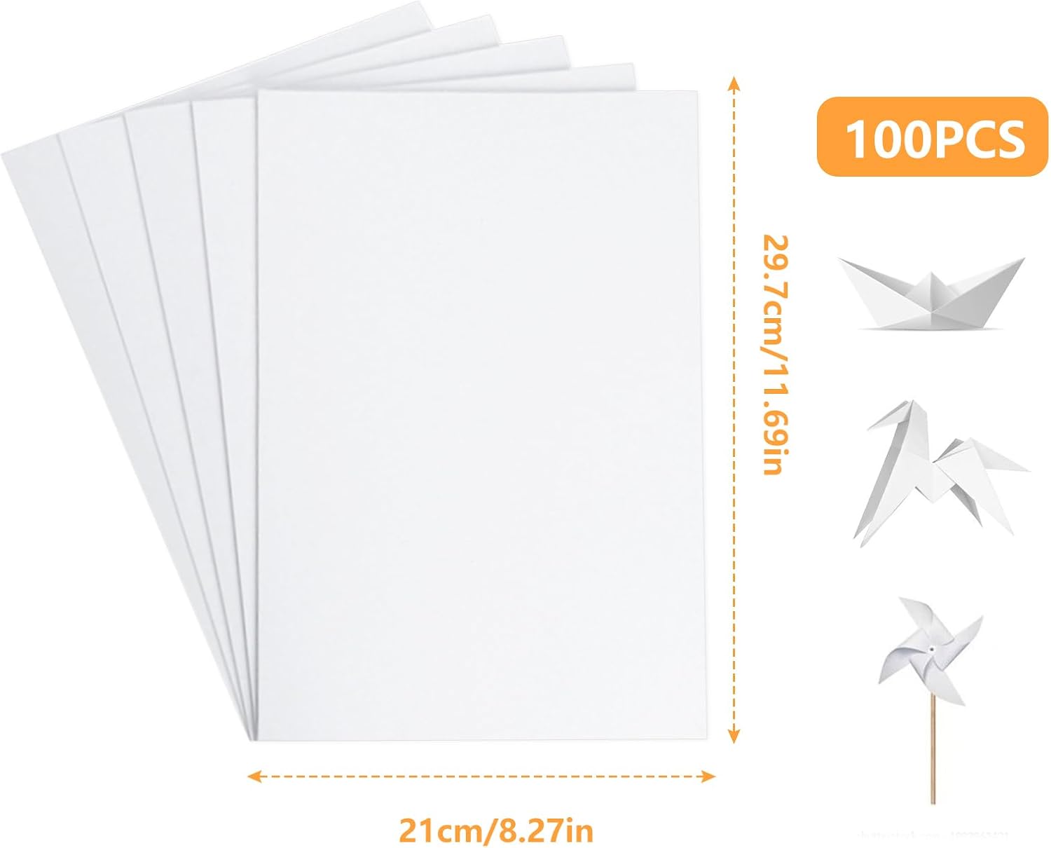 Thumbnail 1 de A4 White Card - 230GSM, 100 Pack: Durable Cardstock for Cards, Invitations and DIY Craft