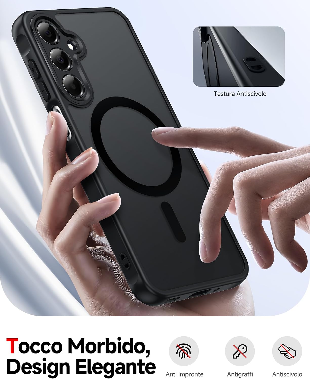 Detalle 2 de LeYi Cover magnetica per Galaxy A16 5G