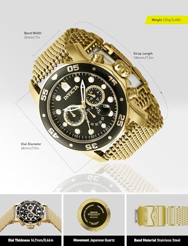 Thumbnail 2 de Invicta Pro Diver 47238, montre homme à quartz en acier inoxydable, 48 mm