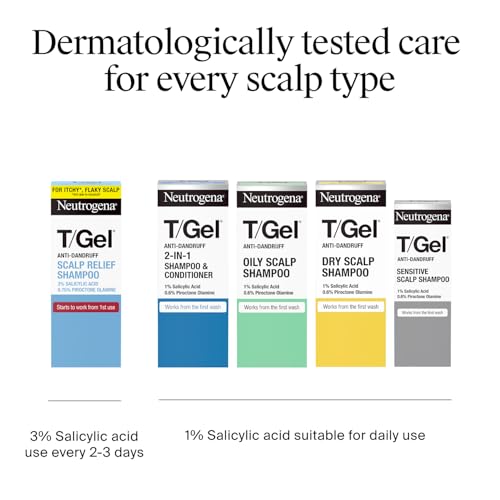 Thumbnail 5 de Neutrogena T/Gel Scalp Relief Anti-Dandruff Shampoo, 250ml, 3% Salicylic Acid