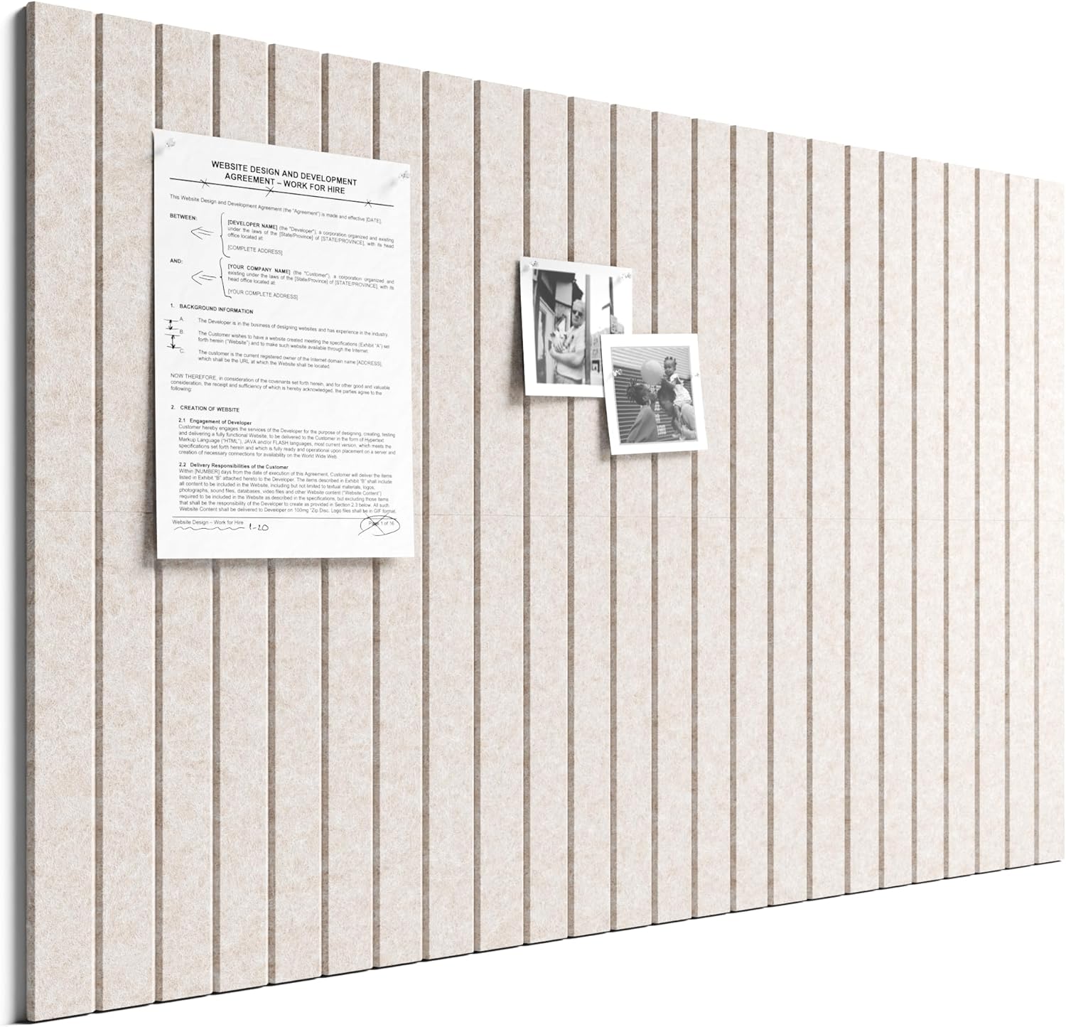 Bumusty felt cork board alternative tiles (6-pack) for offices, classrooms and home