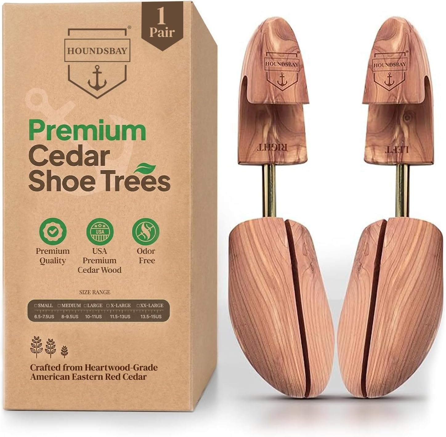 Detalle de HOUNDSBAY Cedar Shoe Tree (Widener & Shaper) for Men & Women