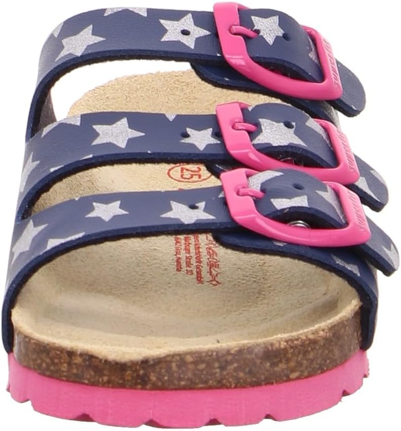 Thumbnail 1 de Superfit Mädchen Fussbettpantoffel – Hausschuh mit Schnalle und Leder-Decksohle