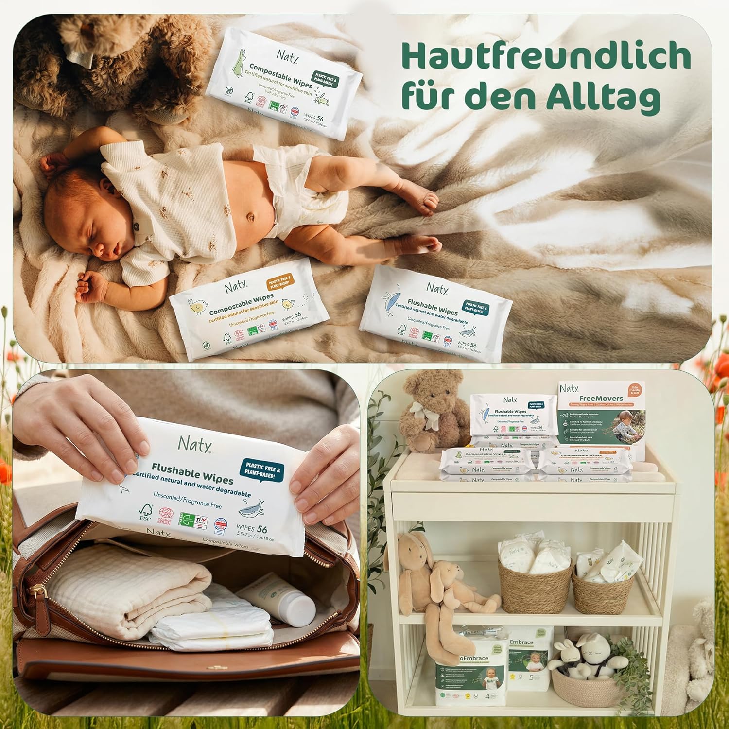 Thumbnail 6 de Naty Spülbare Baby Feuchttücher 672