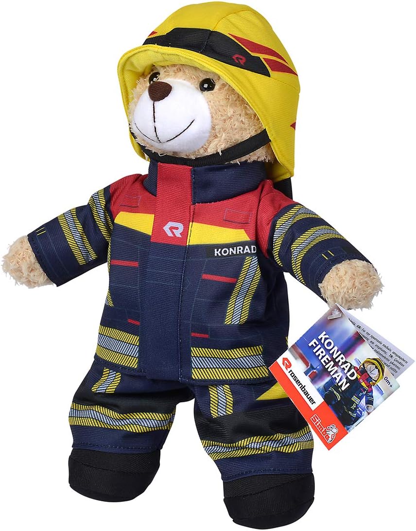 Detalle 2 de SIMBA Rosenbauer, pluszowy miś strażak 30 cm z odpinanym kaskiem