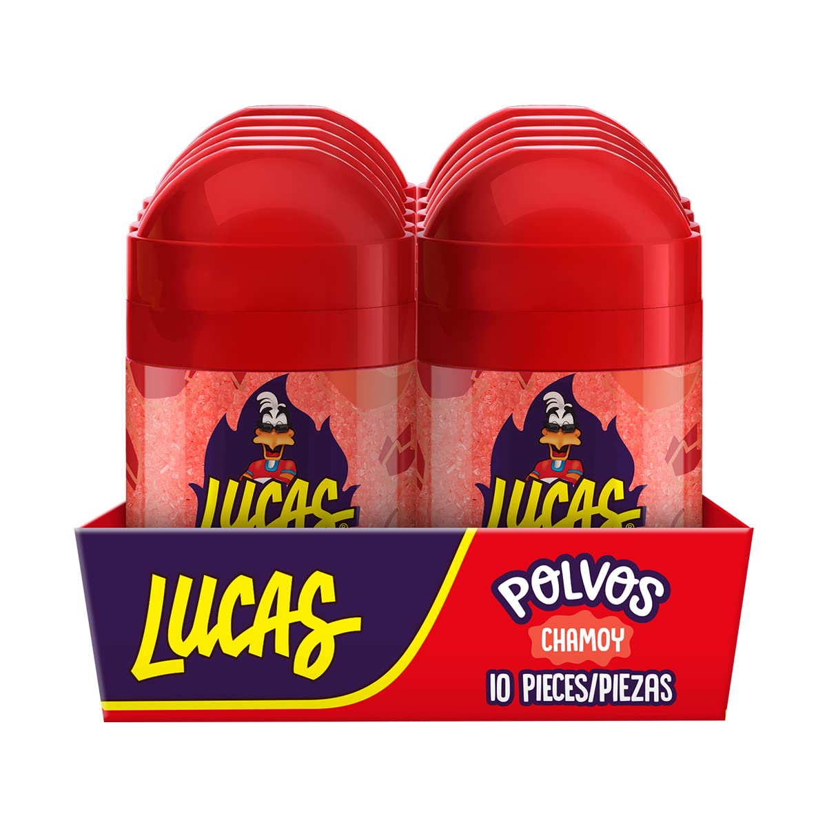 Detalle de Lucas mp-25181-41410 Chamoy Powder Candy, 10-Piece Pack