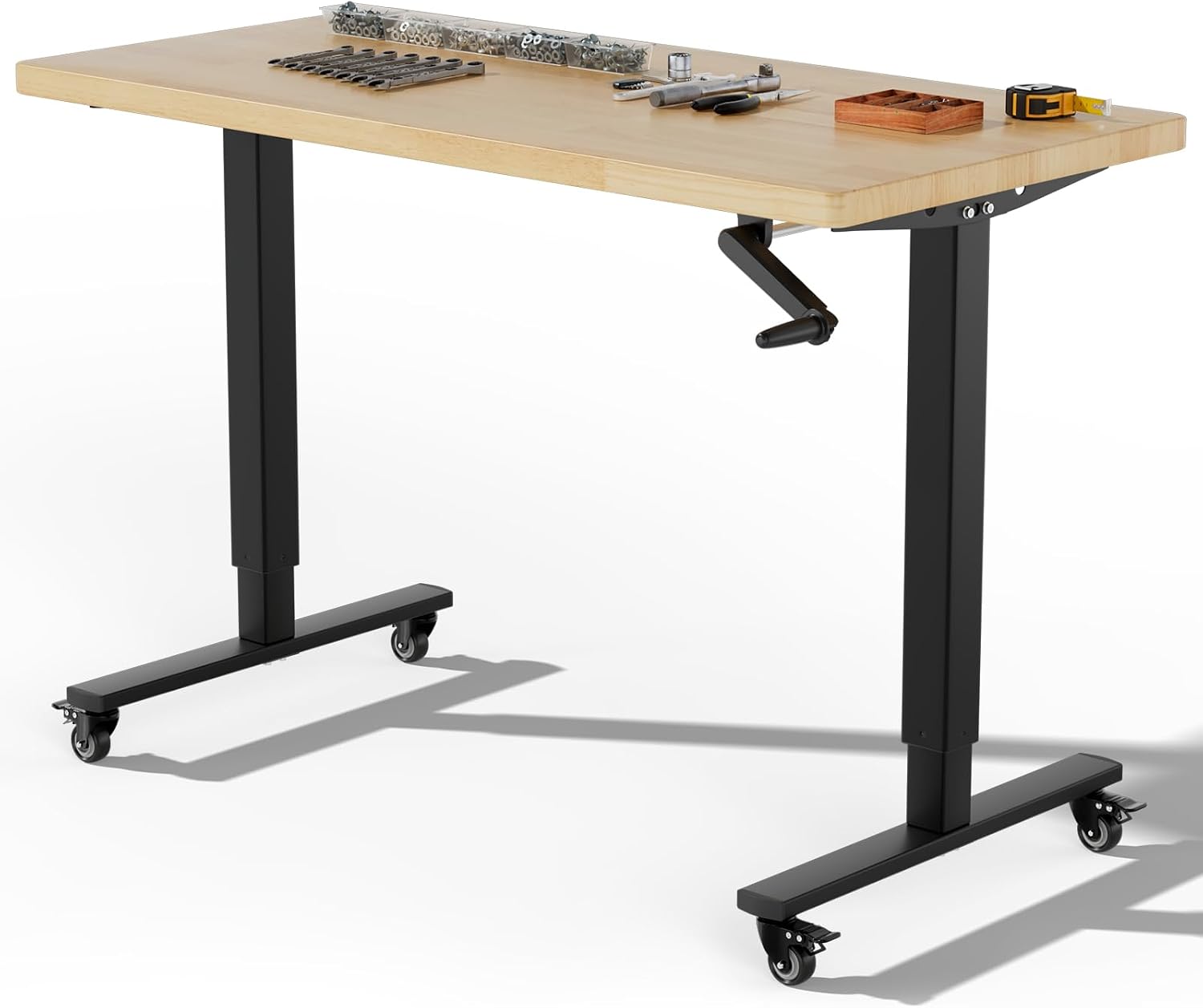 Detalle de Adjustable-Height Workbench with Wood Top