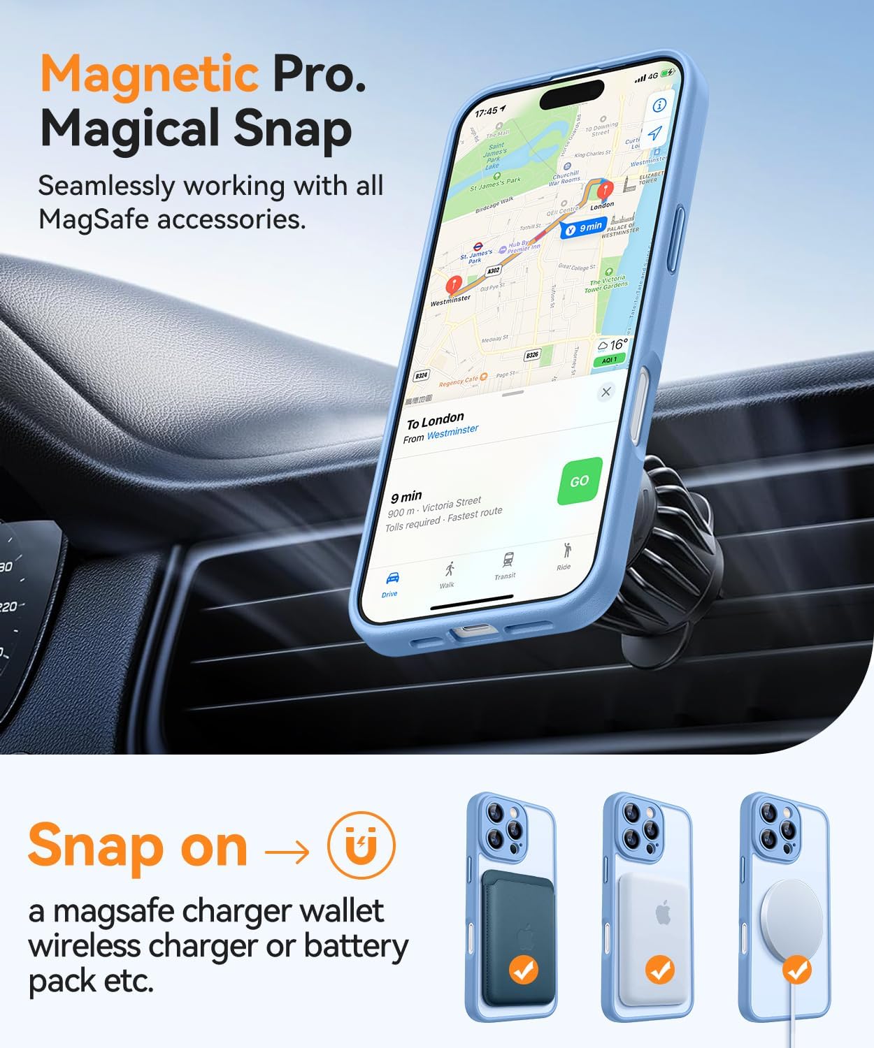 Thumbnail 4 de CANSHN Coque Magnétique pour iPhone 16 Pro Max (6,9 pouces) — protection caméra complète et compatibilité MagSafe