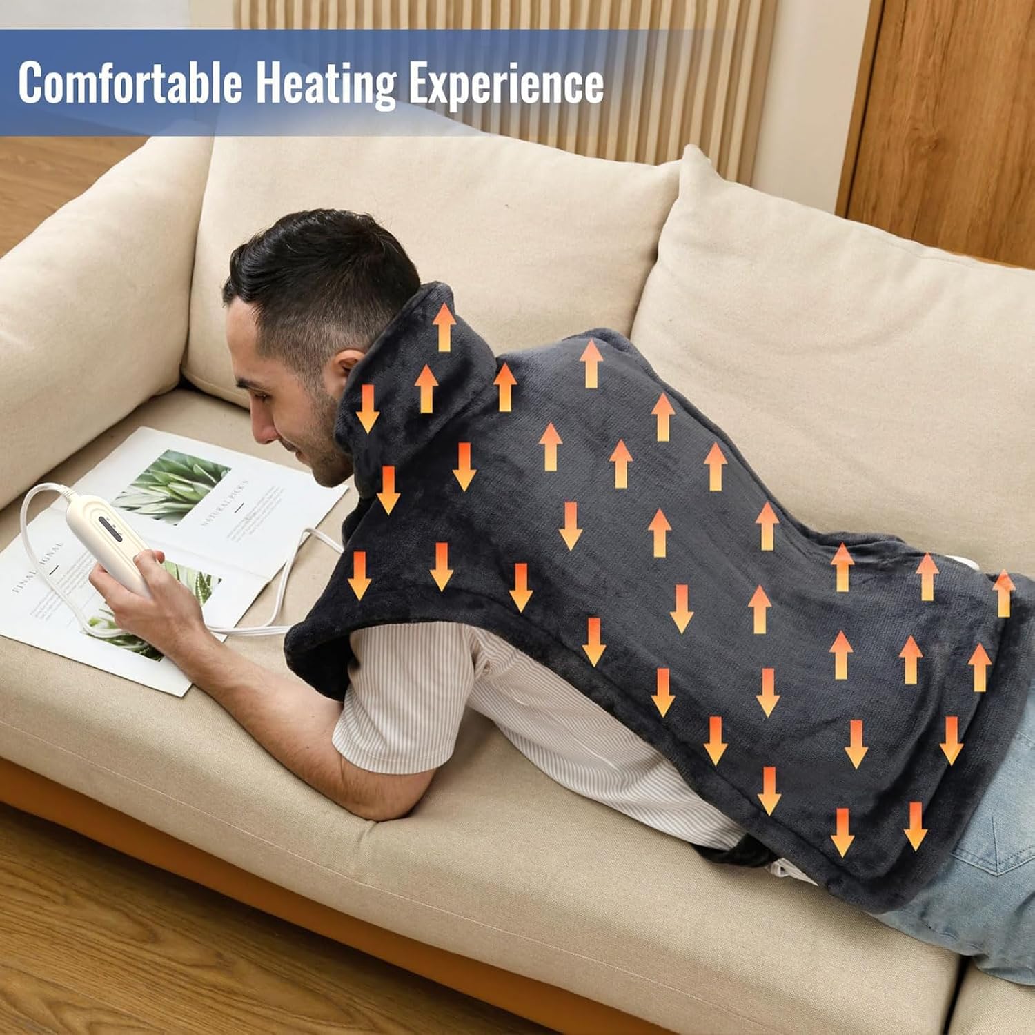 Thumbnail 6 de Tefici NA-H1622D Electric Heating Pad, 24" × 33", 3 Heat Levels