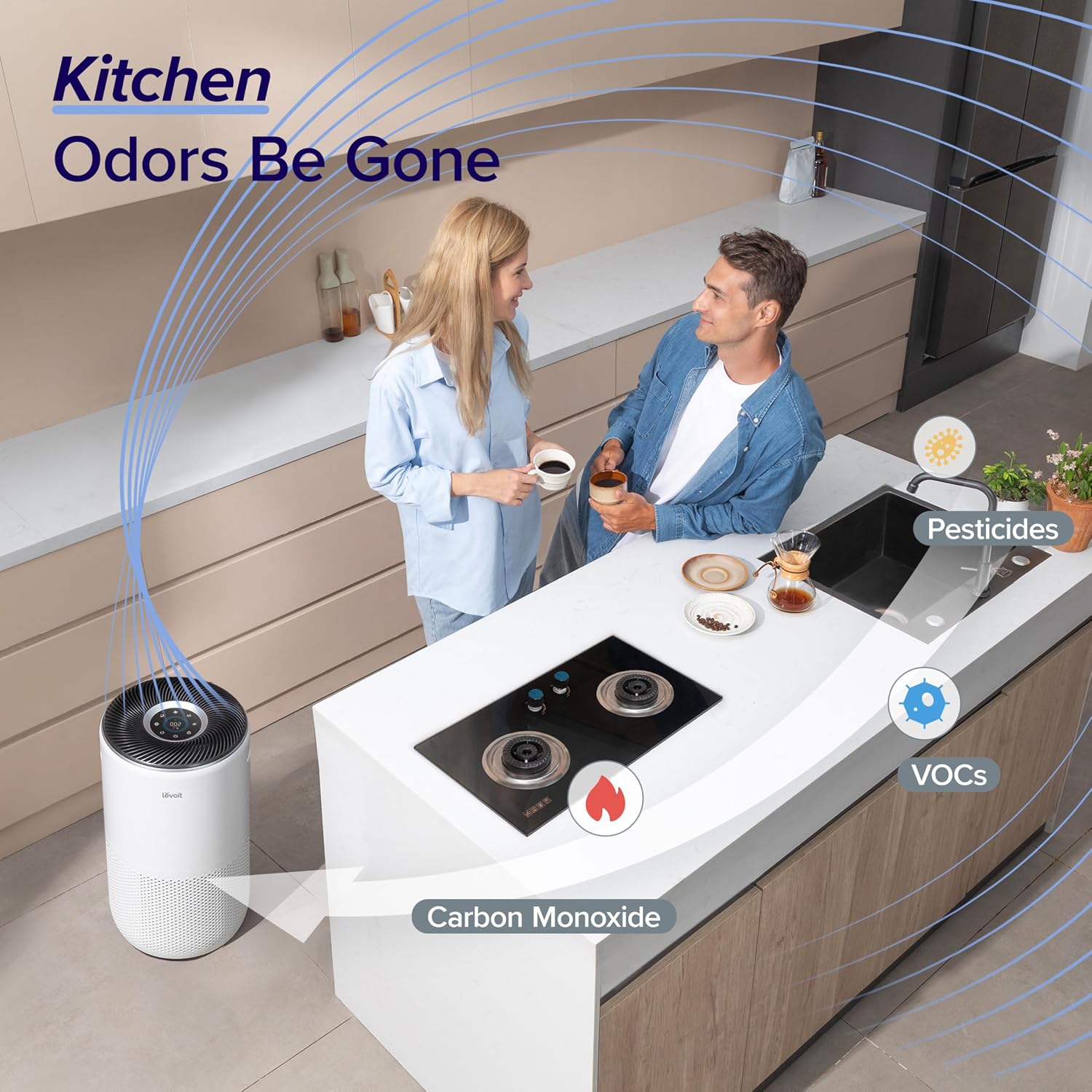 Thumbnail 6 de LEVOIT Core 400S Smart HEPA Air Purifier for Large Rooms (166m²) with Alexa, App Control and Auto PM2.5 Sensor