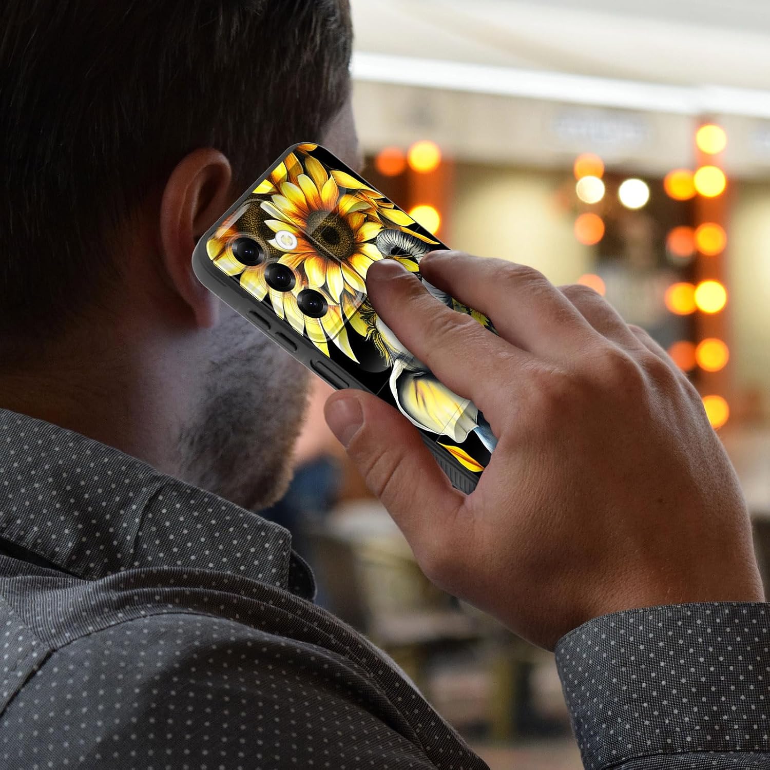 Thumbnail 6 de CICPLKSE BS-HD-FBA-Galaxy A17 5G-9 Silicone Case, Elephant Sunflower