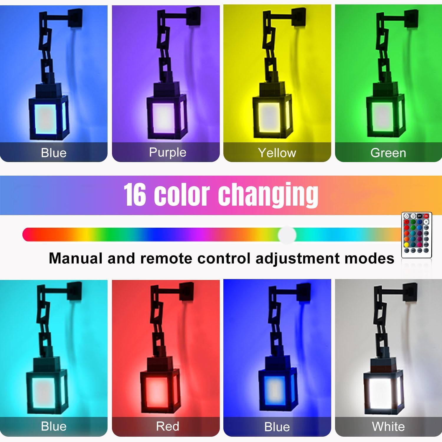 Thumbnail 1 de SUYOMI Light Pixelated Lantern Night Light, 16-Colour LED, Remote Control