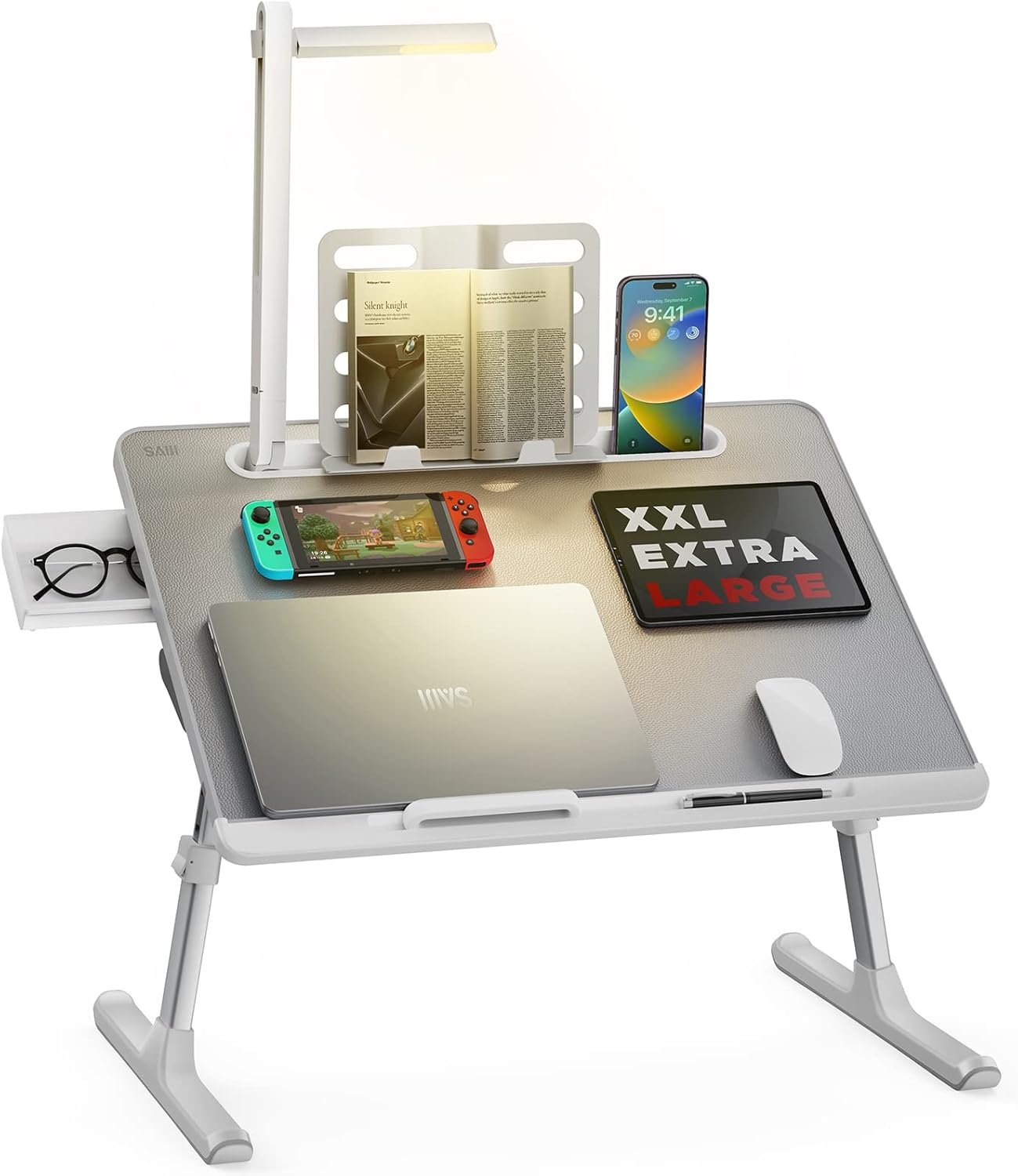 SAIJI Bed Table Lapdesk 23.6×17.7"
