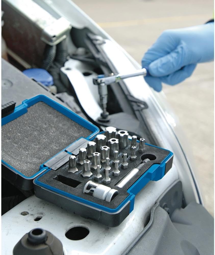 Detalle 1 de Draper Expert 23241 – Set 23 punte TX a stella 1/4"/3/8