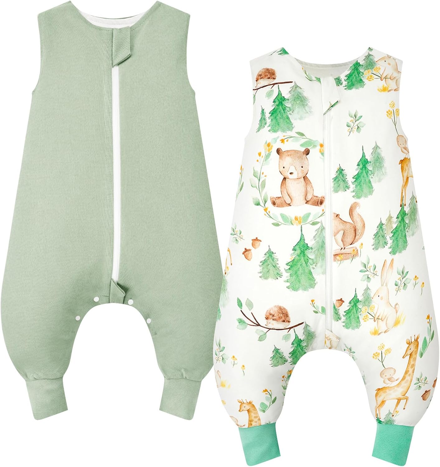 Imagen de WYTbaby 2 Pack Sleeping Bag with Legs (0.5, 1, 1.5 Tog) – 100% Cotton Baby Sleep Sack en OfertitasTOP