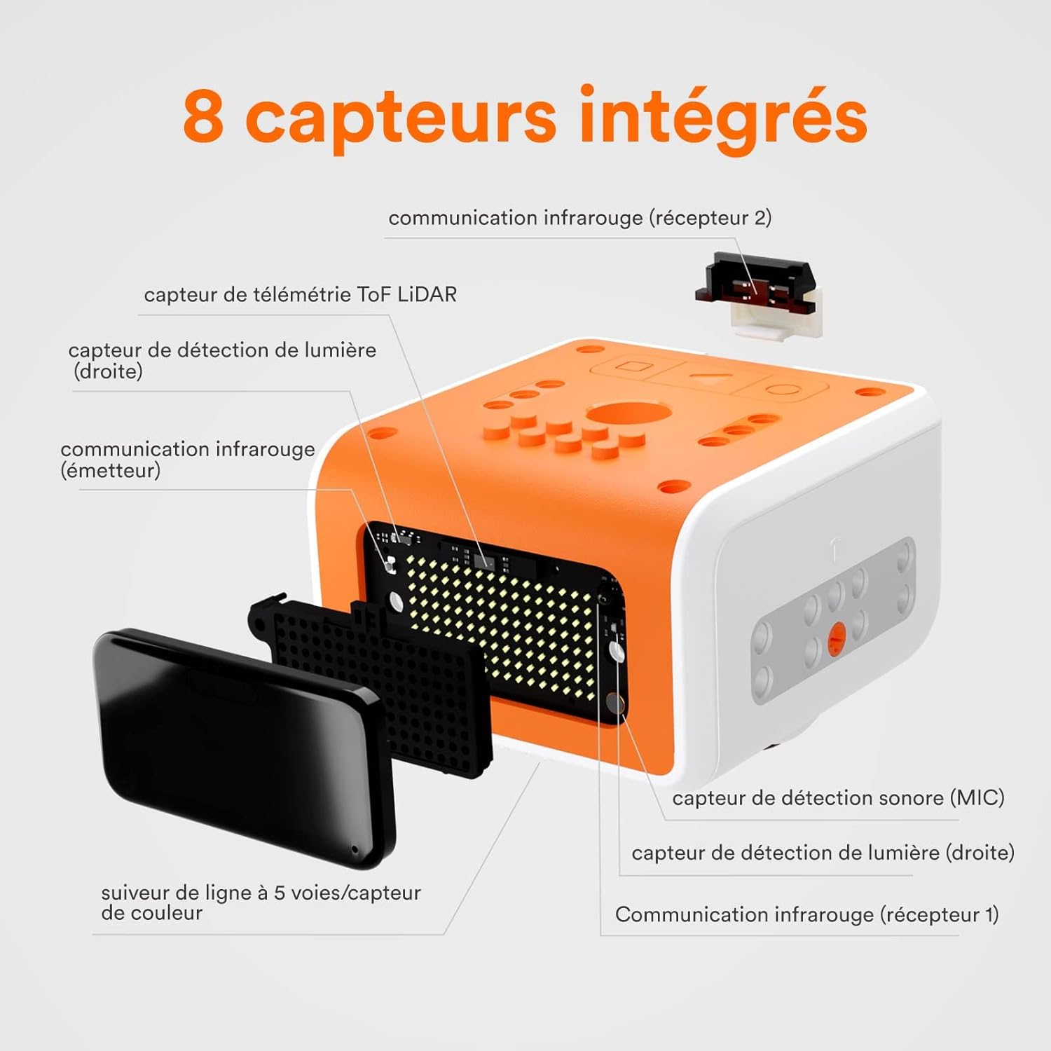 Detalle 2 de Ensemble VinciBot de Matatastudio pour Salle de Classe (6 robots) — apprentissage STEAM pour élèves de 8 à 12 ans