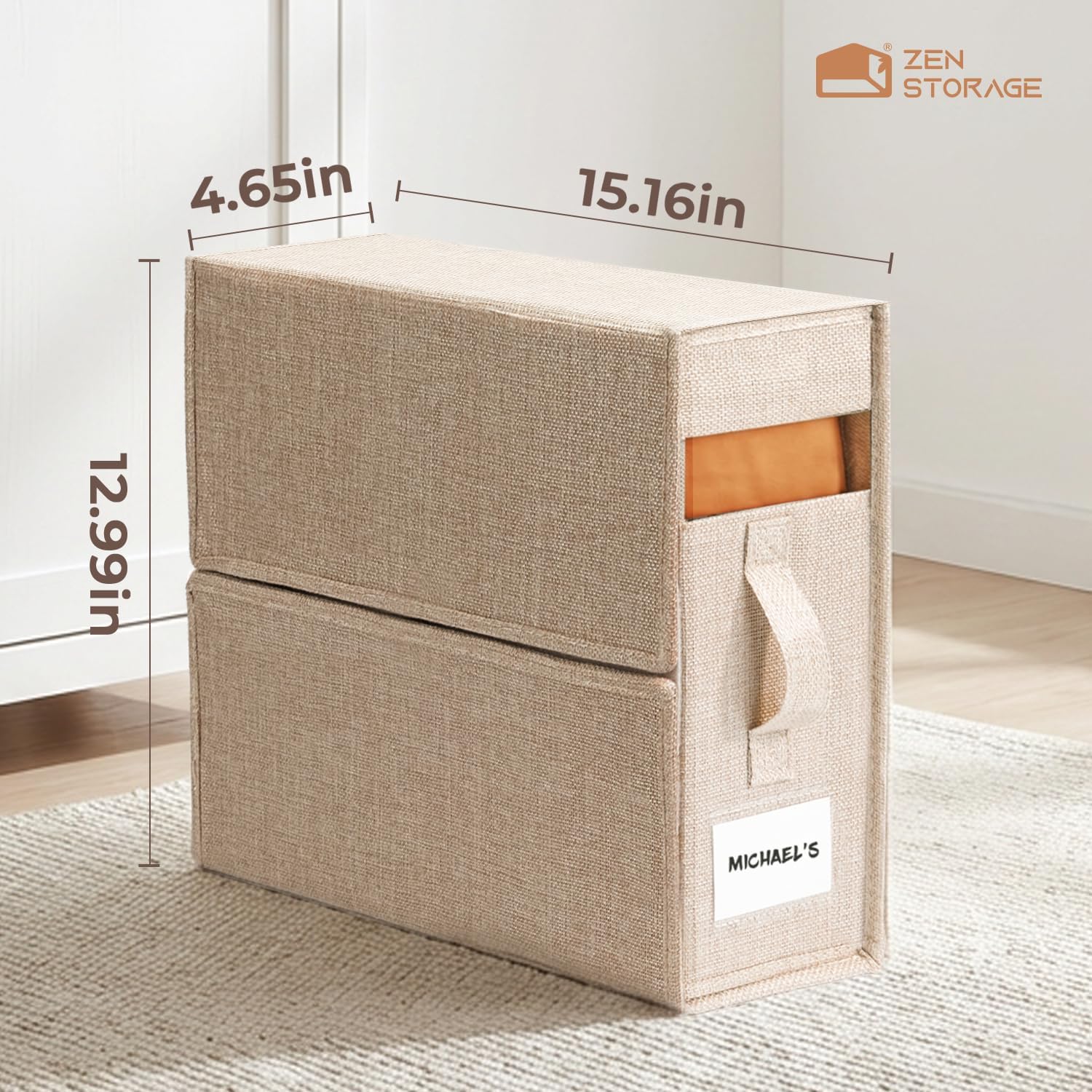 Thumbnail 2 de ZenStorage 6Pack Sheet Organisers and Storage – King/Queen Size with Window, Foldable & Dustproof, Beige