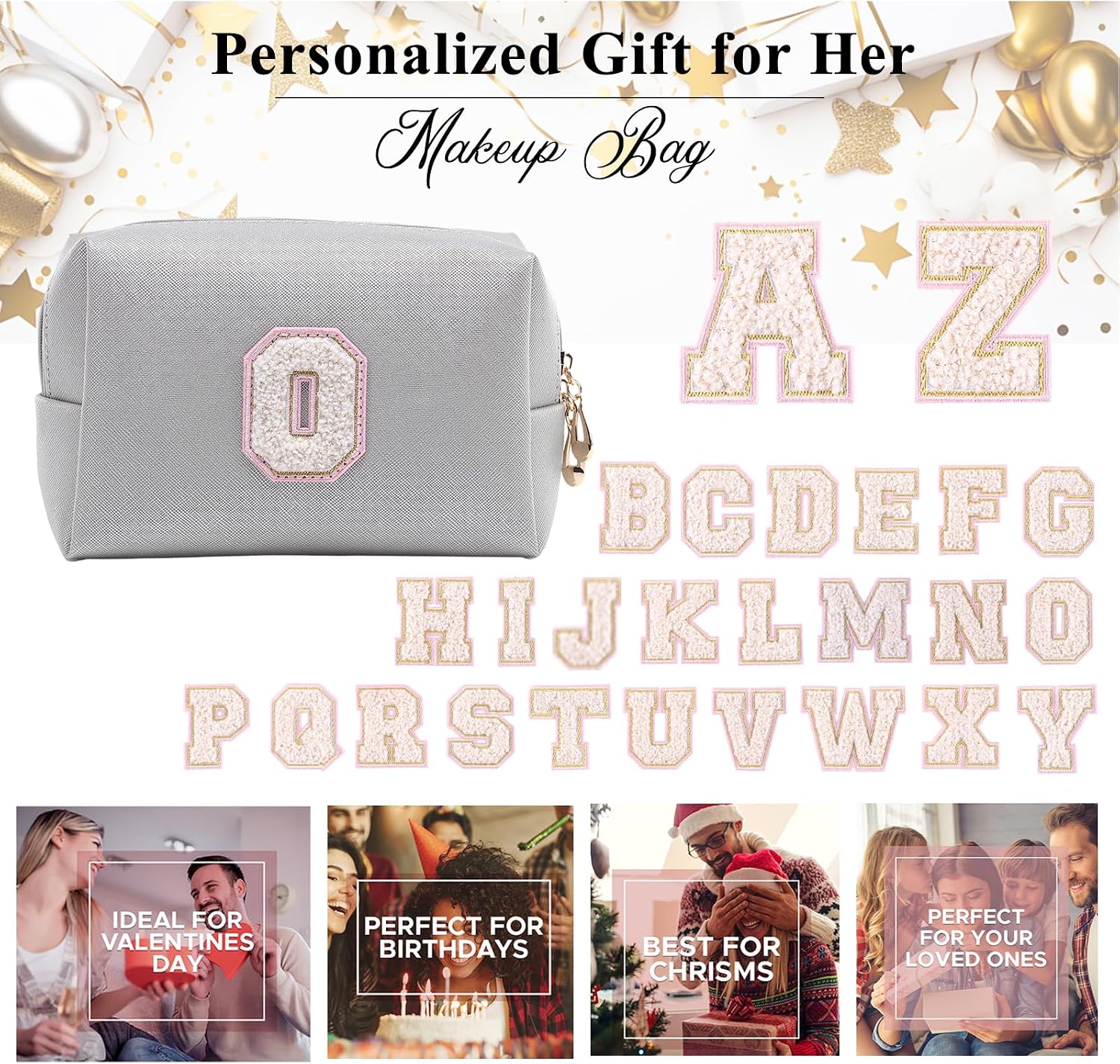 Detalle de Tolmaiertu Personalized Makeup Bag: Waterproof, Lightweight Travel Pouch