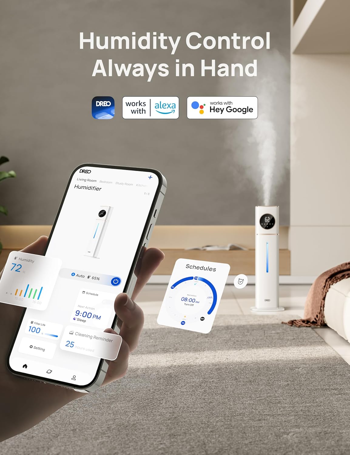 Detalle 2 de Dreo HM735S 11L Smart Humidifier