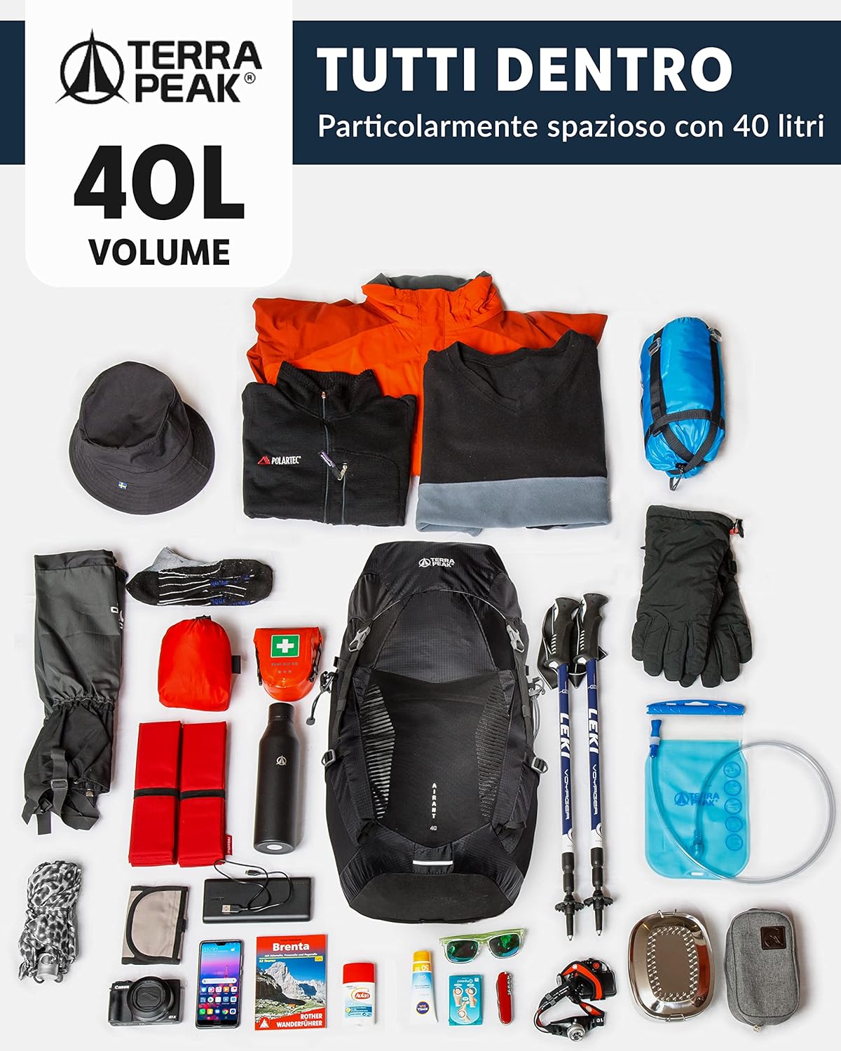 Thumbnail 5 de Terra Peak AIRANT Zaino da trekking impermeabile con ventilazione Dynamic Air Flow (20/30/40 litri)