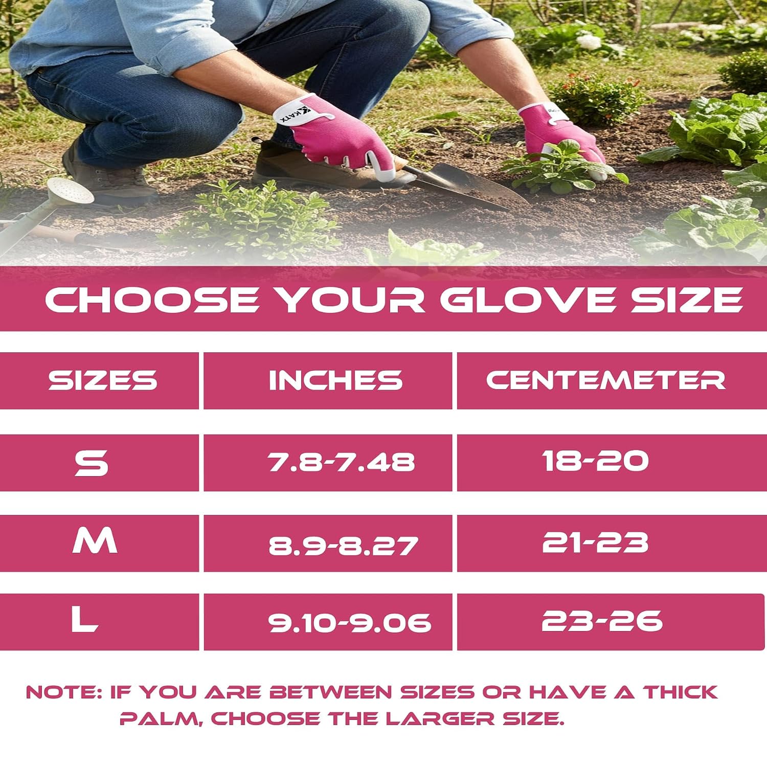 Thumbnail 6 de Katx Leather Gardening Gloves Small Pink