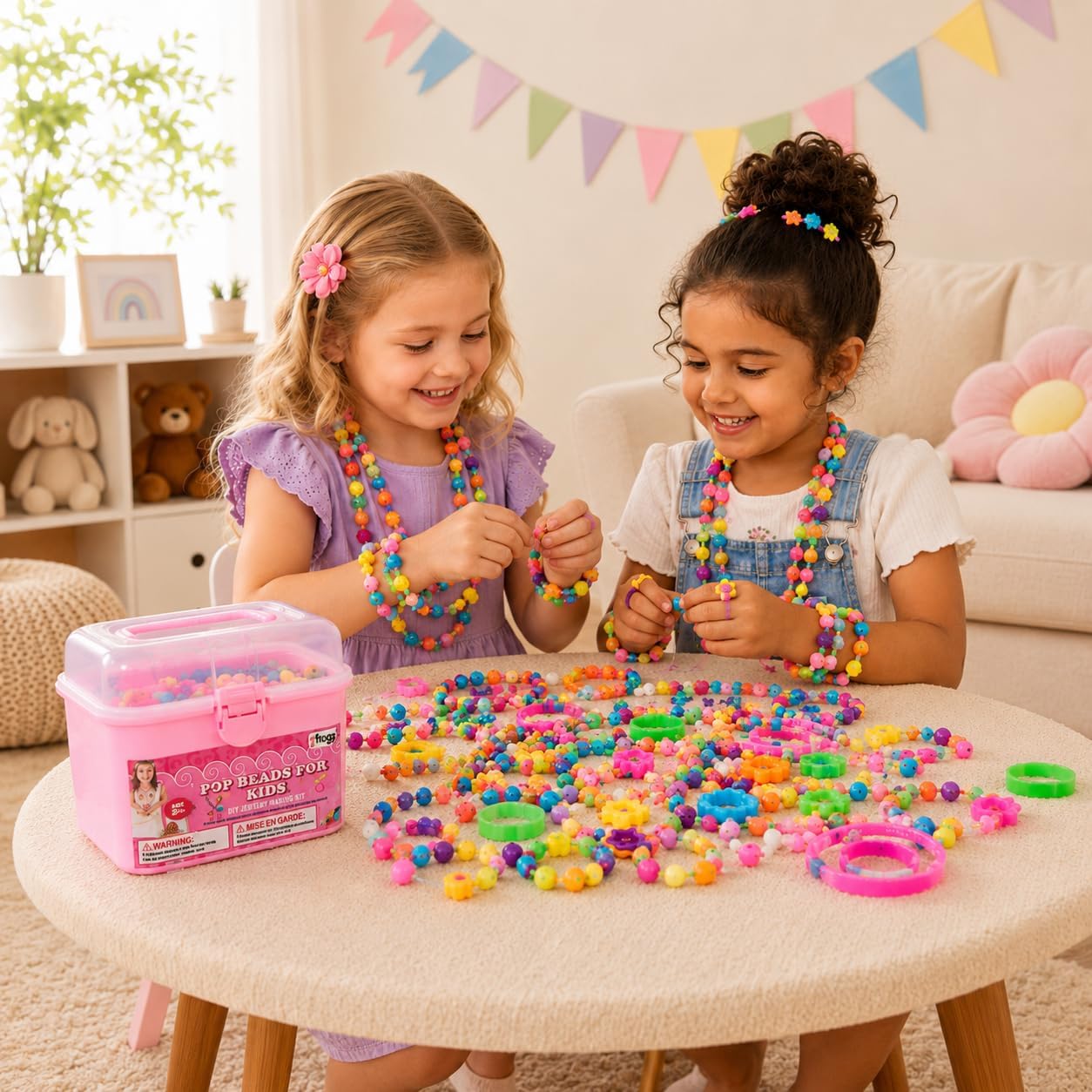 Thumbnail 6 de Orian Pop Beads Jewelry Kit for Girls (520+ Colorful Beads) with Unicorn Bag – DIY Jewelry Set for Ages 3+