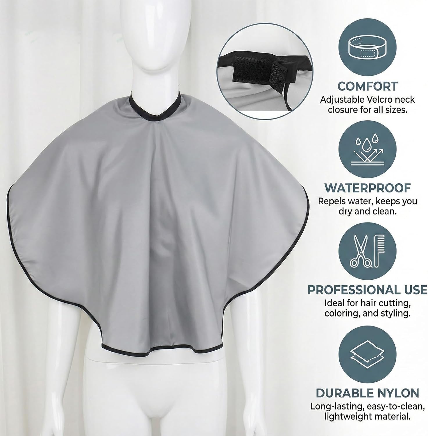 Thumbnail 2 de 2 Short Hairdressing Capes – Shortie Unisex Barber Cape, Waterproof Nylon, 2-Pack