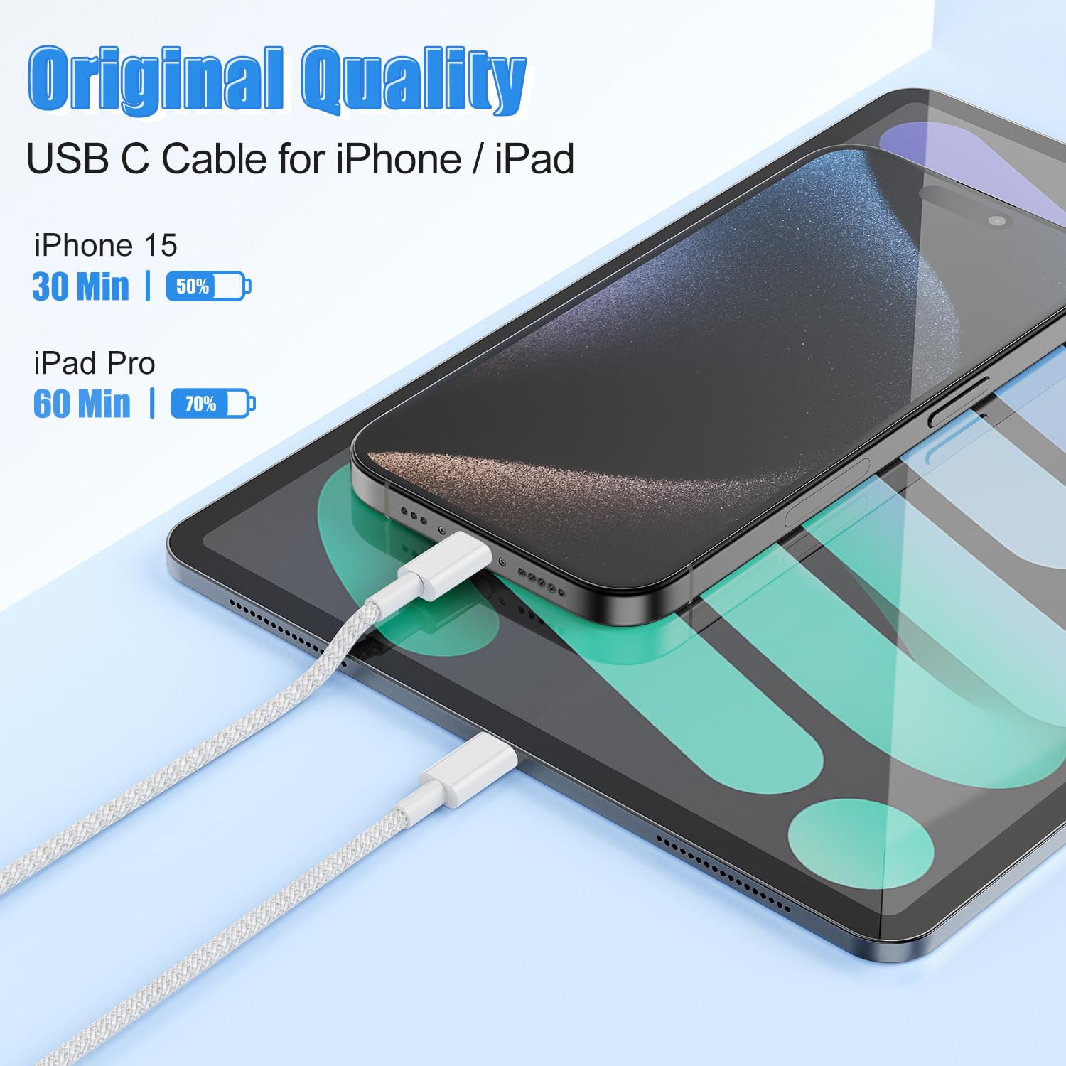 Thumbnail 4 de USB C to C Charger Cable 3M 60W, 2-pack