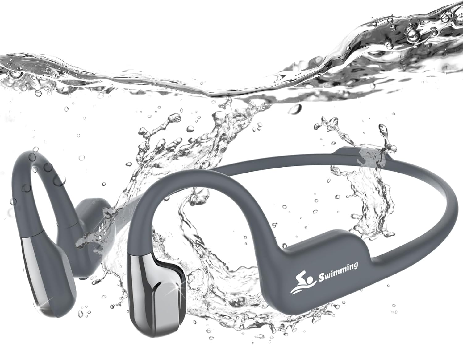 ANSTEN Cuffie Conduzione Ossea Nuoto Bluetooth 5.4, IP68, MP3 8GB, 8H di Autonomia