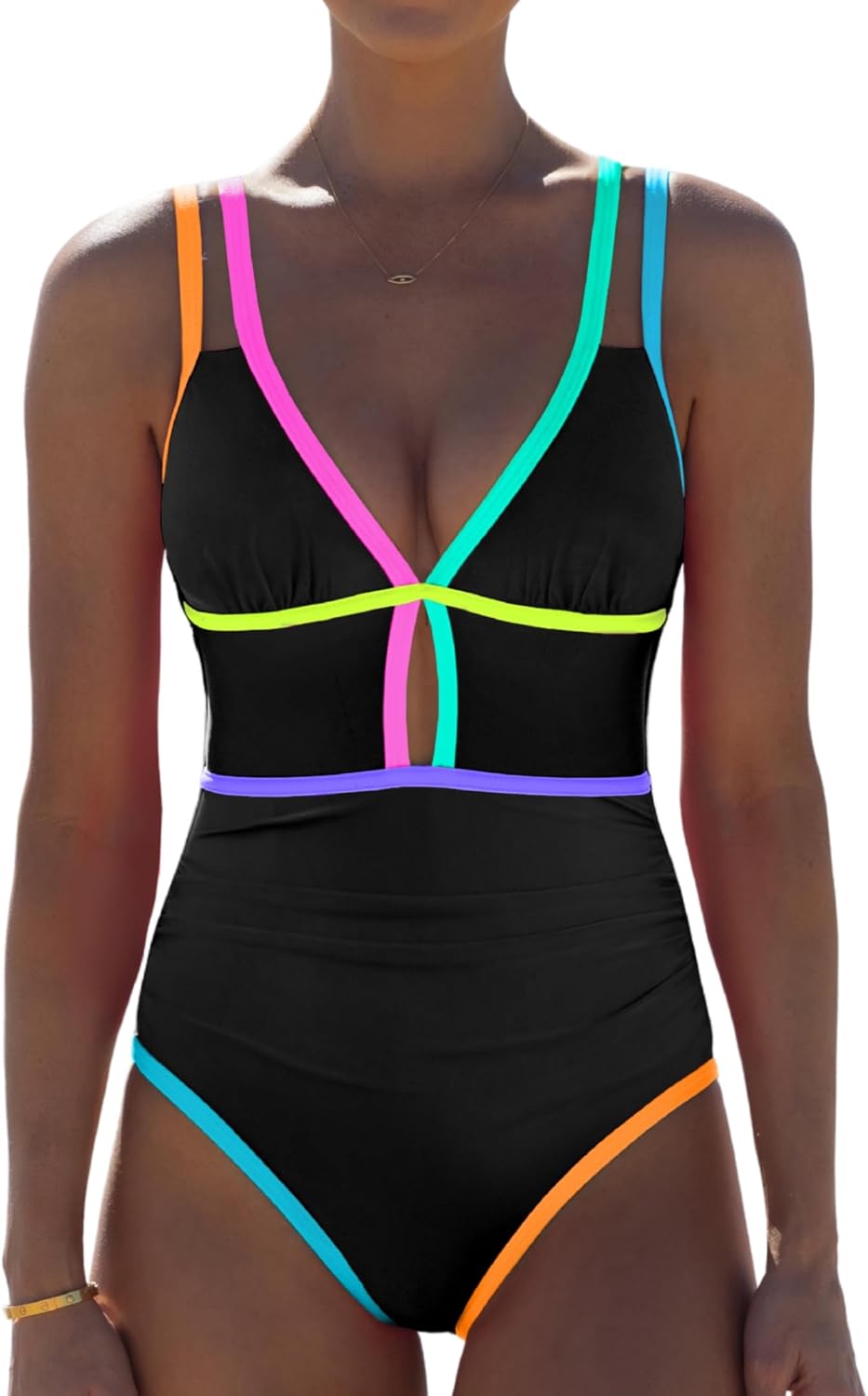 Detalle de popvil Women One Piece Swimsuit 2026 Tummy Control