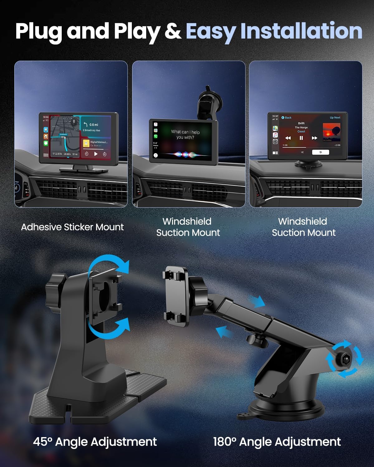 Thumbnail 4 de VyKure Portable Carplay Screen 9" wireless