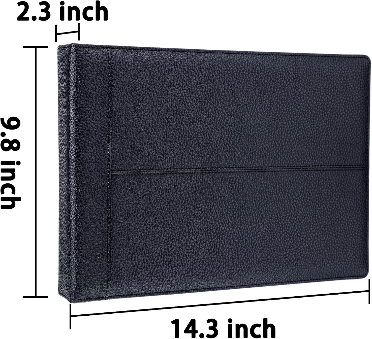 Detalle 2 de Antner ANTNER285CB 7-Ring Business Check Binder, Black PU Leather
