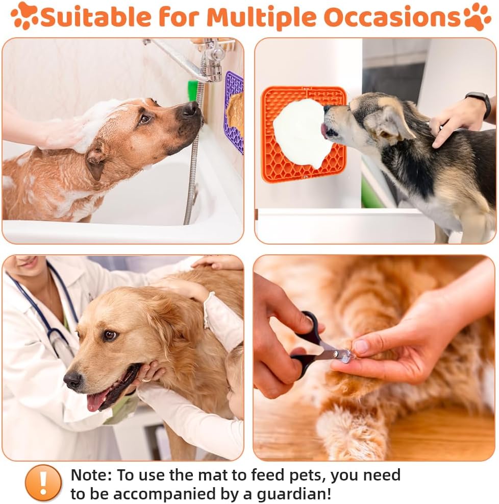 Thumbnail 6 de Aileem 4 Pcs Licky Mats for Dogs Puppy – suction cup lick mats for slow feeding, bathing and training