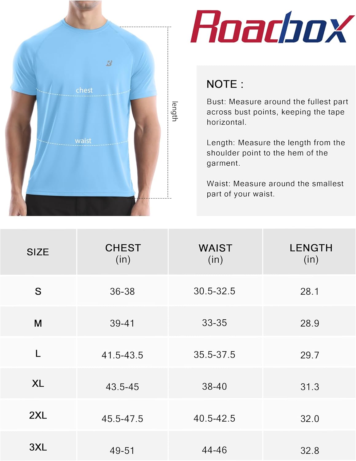Thumbnail 6 de Roadbox Men's UPF 50+ Short-Sleeve Swim Shirt, Quick-Dry Rash Guard