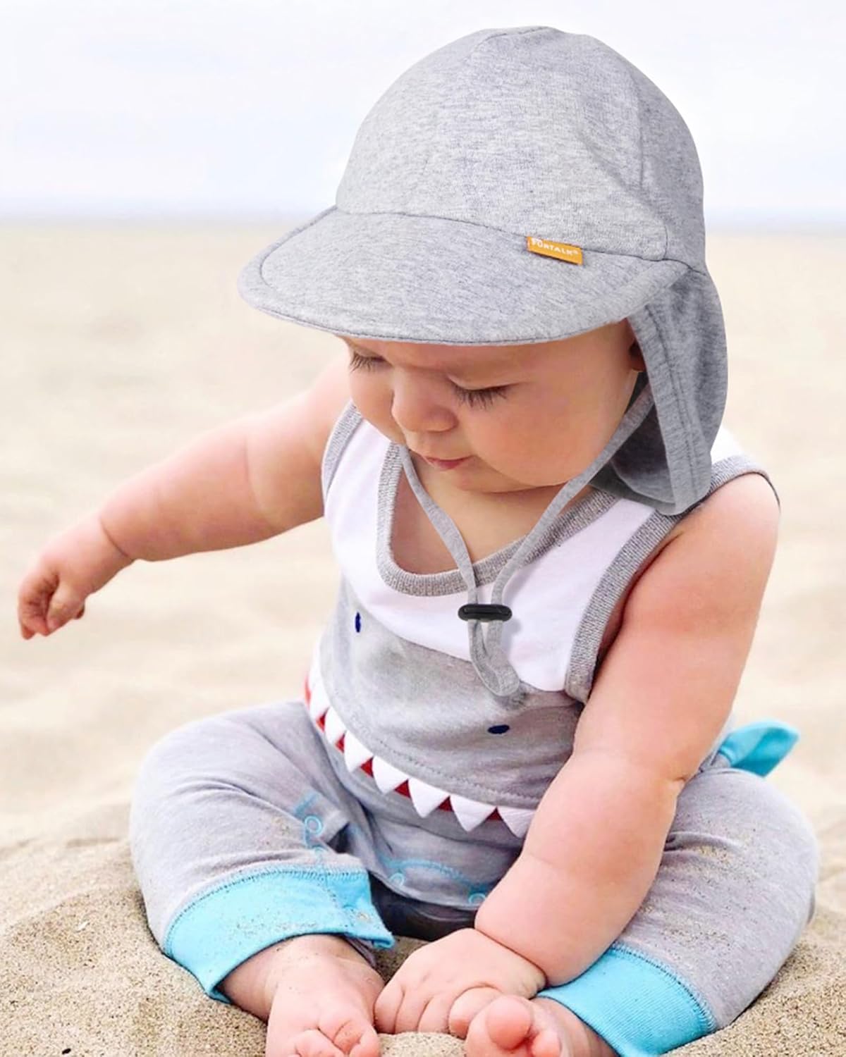 Thumbnail 4 de FURTALK Cotton Baby Toddler Sun Hat with UPF 50+ UV Protection (UPF 50+), Adjustable Chin Strap & Neck Flap