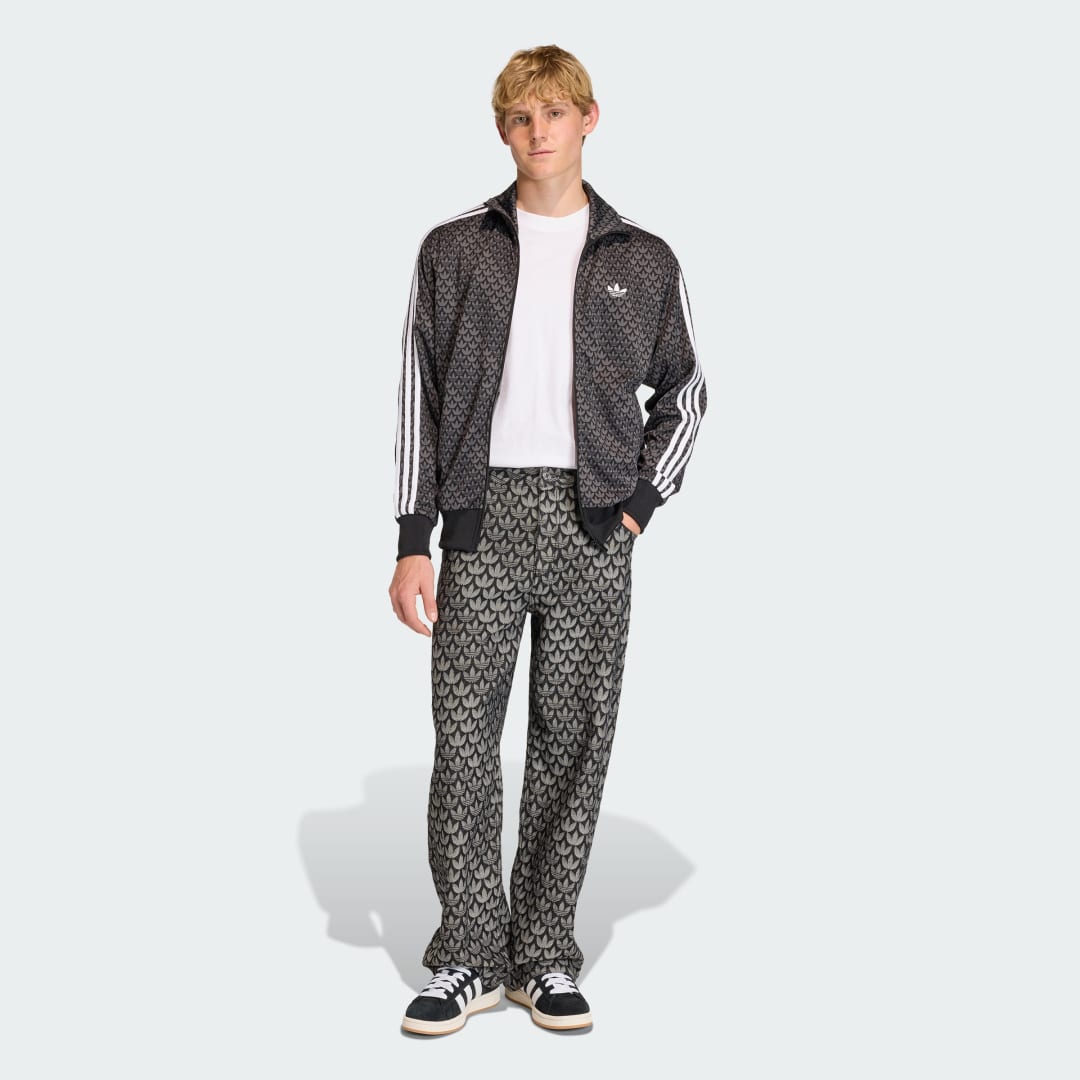 Thumbnail 2 de Adidas Pantalón holgado vaquero Monogram – negro