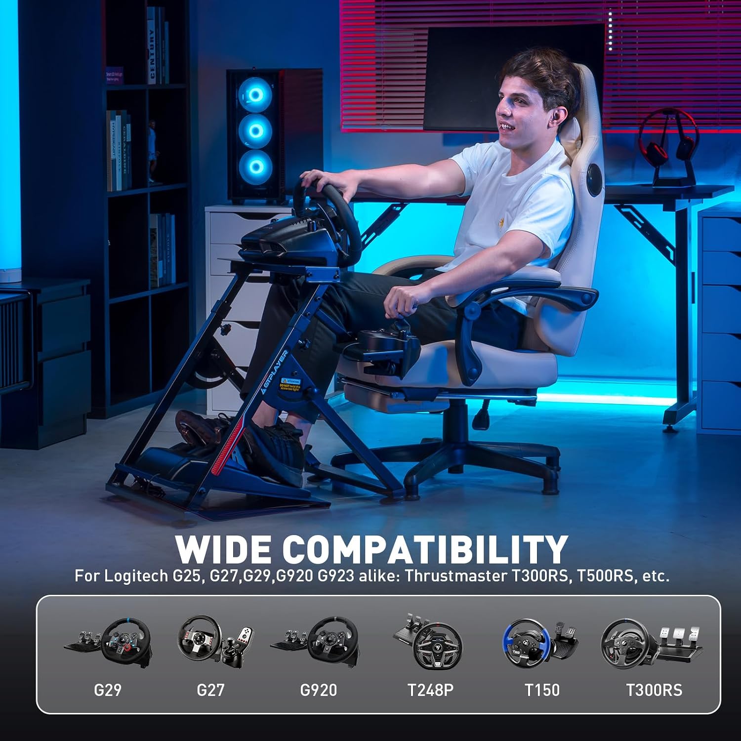 Detalle de GTPLAYER Supporto per volante per G923/G29/G920…: stabilità, adattabilità e praticità